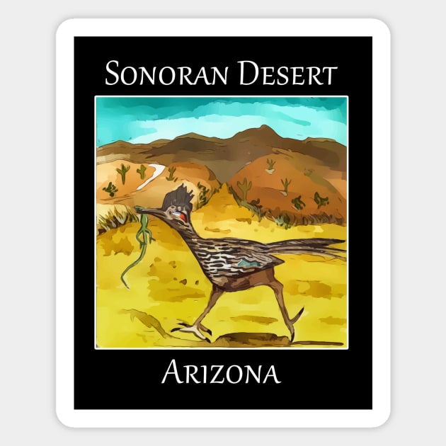 Roadrunner as seen in the Sonoran Desert in Arizona Magnet by WelshDesigns